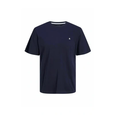 Image of Jack &amp; Jones PLUS SIZE Einfarbig Basic Tshirt, Men&#039;s, Size: 3XL, Navy blazer