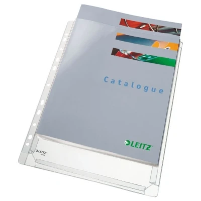 Image of Leitz Premium Plastic Punched Pocket A4, Expanding, High Capacity 200 Sheets, 170 Micron PVC, Top Open, Pack of 5, 47563003