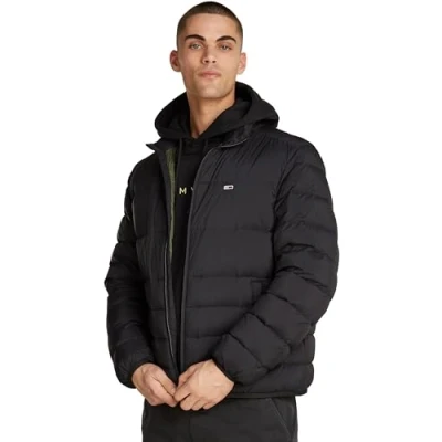 Image of Tommy Jeans Packable Jacket Down jacket, Men&#039;s, Size: Medium, Black