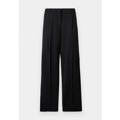 Image of Tommy Hilfiger Relaxed Straight Trousers, Women&#039;s, Size: 14, Black
