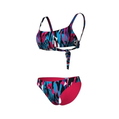 Image of Arena Womens Water Prints Bralette Bikini, Women&#039;s, Size: XS, Sea floor