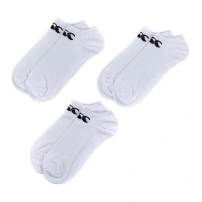 Image of Canterbury Unisex Trainer Liner 3 Pack No show Socks, White/Black, M