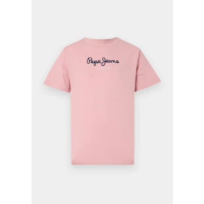 Image of PEPE JEANS Eggo Short Sleeve T Shirt L Pink