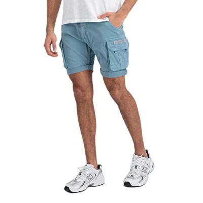 Image of Alpha Industries CREW Shorts, Men&#039;s, Size: 31, Greyblue