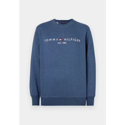 Image of Tommy Hilfiger Men’s Logo Sweatshirt without Hood, Blue (Aegean Sea Heather), XXL