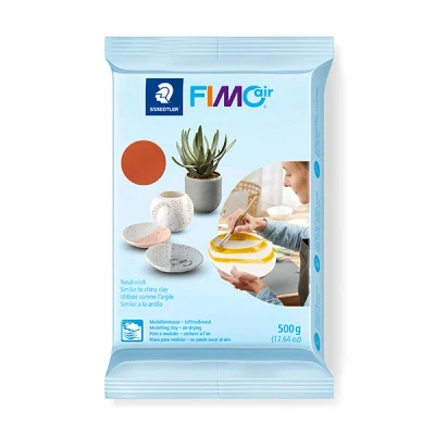 Image of STAEDTLER 8100 76 FIMOair Air Drying Modelling Clay, 500g Terracotta (Pack of 1)