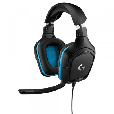 Image of Logitech G432 Wired Gaming Headset, 7.1 Surround Sound, DTS Headphone:X 2.0, 50 mm Audio Drivers, USB and 3.5 Jack, Flip to Mute Mic, Lightweight, PC/Mac/Xbox One/PS4/Nintendo Switch Black