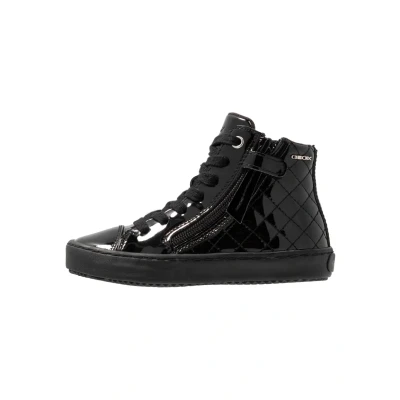 Image of Geox J Kalispera Girl D Hi Top Sneakers, Black, 1 UK Child