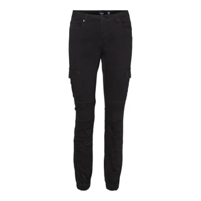 Image of Vero Moda Vmivy Ankle Cargo trousers, Women&#039;s, Size: Sx30, Black
