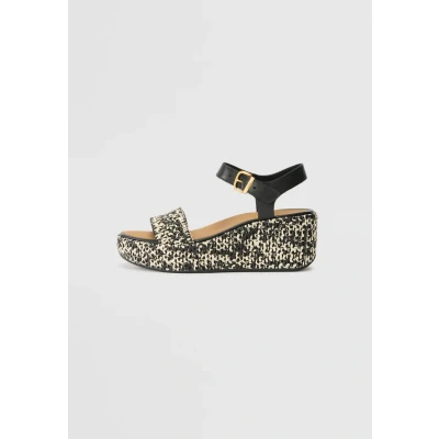 Image of Fitflop Womens Platfforms Wedge Sandals, Black Ivory, 4 UK
