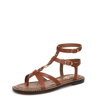 Image of Sam Edelman Teeni Tbar sandals, Women&#039;s, Size: 39, Rich cognac shoes