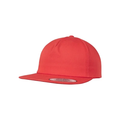 Image of Flexfit Unstructured 5PANEL Snapback Cap, Size: One Size, Red