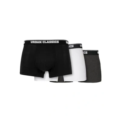 Image of Urban Classics Men&#039;s Boxer Shorts (Pack of 3), 1x Black White Grey, S
