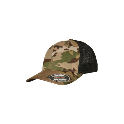 Image of Flexfit Multicam Trucker Mesh Cap Baseball, multicam, L XL