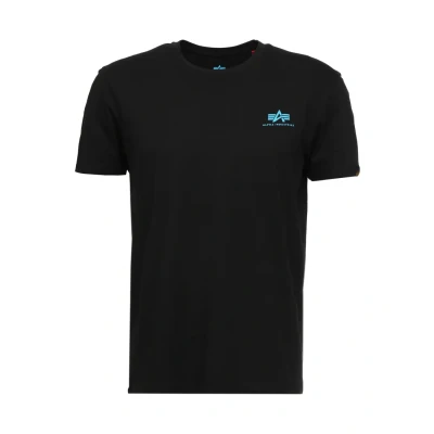 Image of Alpha Industries LOGO Basic Tshirt, Men&#039;s, Size: 3XL, Black/blue