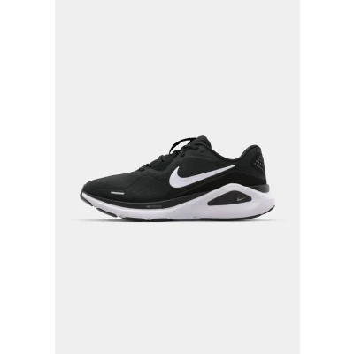 Image of Nike Performance Structure 26 Road running shoes, Men&#039;s, Size: 7, Black/white/wolf grey/metallic silver shoes
