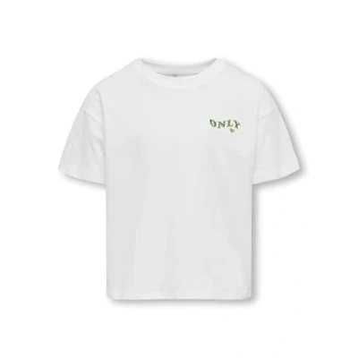 Image of Kids ONLY Kogmaiken LIFE CROP BOX Basic Tshirt for kids, Size: 5 6y, Bright white