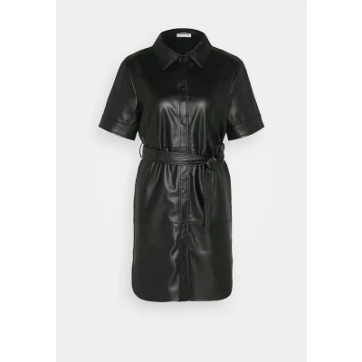 Image of Noisy May Nmandy PU 2/4 Shirtdress Shirt dress, Women&#039;s, Size: 14, Black