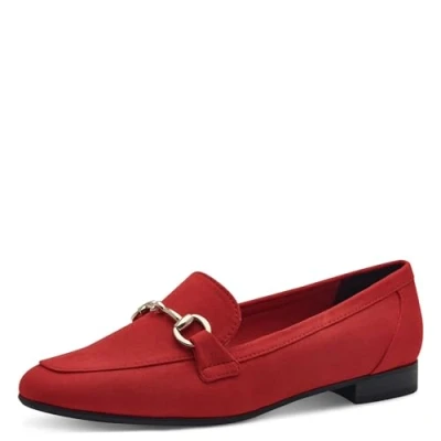 Image of Marco Tozzi Slipons, Women&#039;s, Size: 4, Cherry Textile