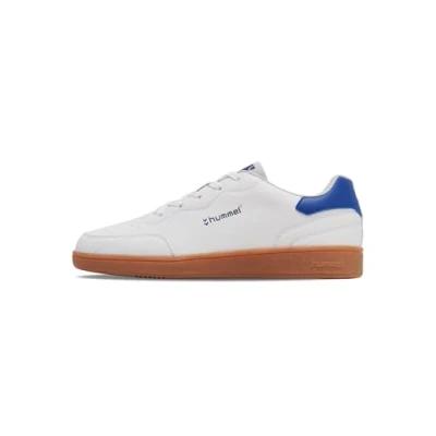 Image of hummel Unisex&#039;s Match Point Mp Sneaker, White Blue, 5.5 UK Men/ 6 Women