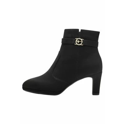 Image of Tamaris Damen Absatzstiefelette Textil Blockabsatz Vegan; BLACK, EU 37