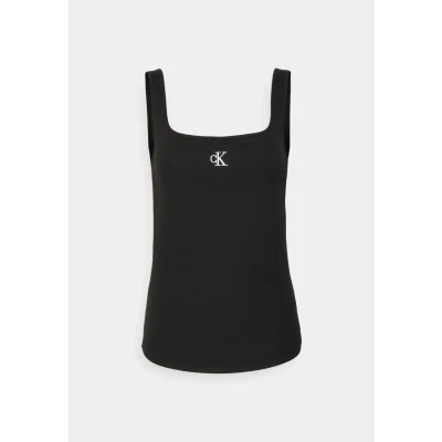 Image of Calvin Klein Women&#039;s Other Knit Tops, Black (Ck Black), S