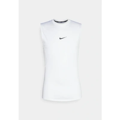 Image of Nike Performance Tight Top, Men&#039;s, Size: Large, White/black)