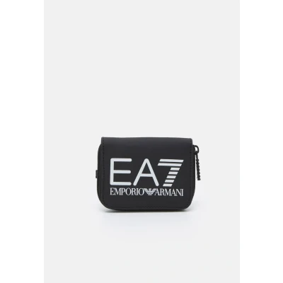 Image of EA7 Emporio Armani Train ZIP Around Wallet Unisex Wallet, Size: One Size, Black/white logo