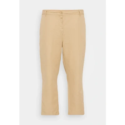 Image of Tommy Hilfiger Curve SLIM Straight Trousers, Women&#039;s, Size: 20, Harvest wheat