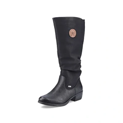 Image of Rieker RiekerTEX Women&#039;s Winter Boots 93157 Water Resistant, Black 00, 36 EU