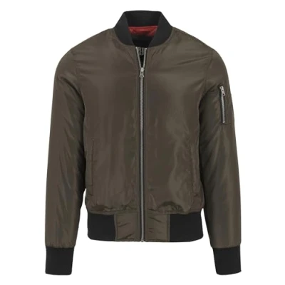 Image of Urban Classics 2TONE Jacket Bomber Jacket, Men&#039;s, Size: 5XL, Darkolive/black