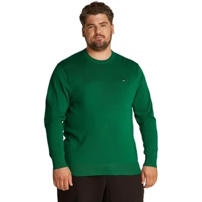 Image of Tommy Hilfiger Essential CREW NECK Jumper, Men&#039;s, Size: 3XL, Nouveau green