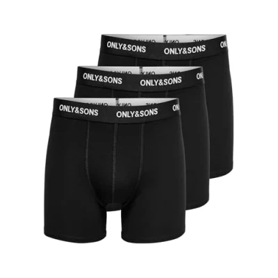 Image of Only &amp; Sons Men&#039;s Boxer Shorts, Black Waistband, L