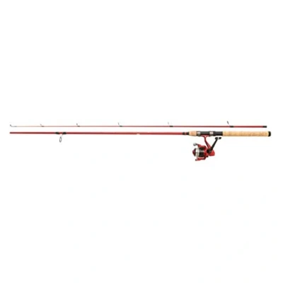 Image of Berkley Cherrywood Spinning Rod, Lightweight with Cork Handle Saltwater and Freshwater Spin Fishing Rods, Predator Fishing, Unisex, red, 2.1m 7 28g