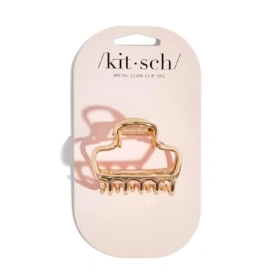 Image of Kitsch Metal Medium Open Shape Puffy Claw Clip Gold