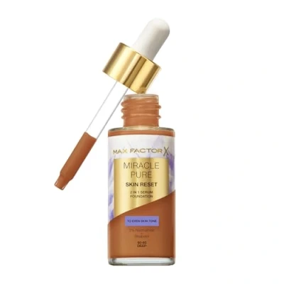 Image of Max Factor Miracle Pure Skin Revival Serum Foundation 30ml (Various Shades) 90 95 Deep