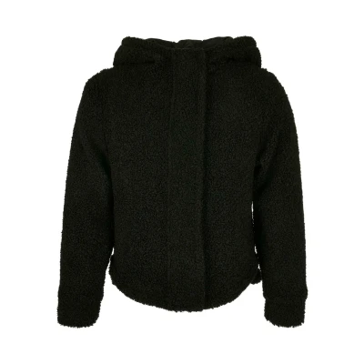Image of Urban Classics Kinder Sherpa Fleece jacket for kids, Size: 9 10y, Black