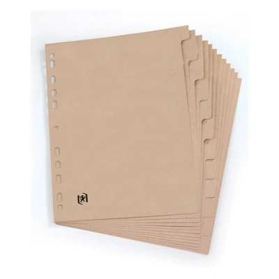 Image of Oxford 100% Recycled Card 12 Part Dividers, 1 Set
