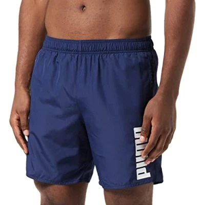 Image of PUMA Men&#039;s Mid Shorts Trunks, Navy, M