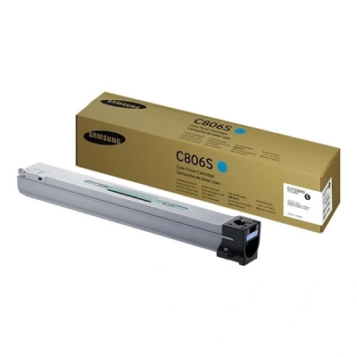 Image of Samsung CLT C806S Cyan original toner cartridge (SS553A) for SL K703, X703, X706, MultiXpress X704, X7400, X7500, X7600