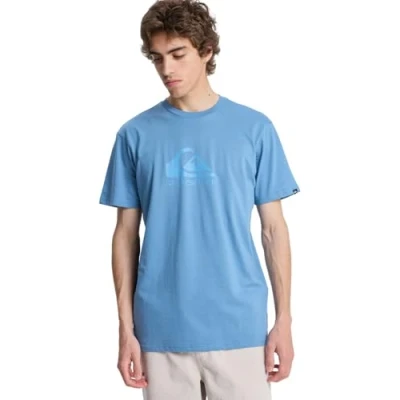 Image of Quiksilver COMP LOGO Print Tshirt, Men&#039;s, Size: XS, Coronet blue