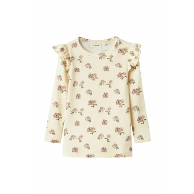 Image of Lil&#039; atelier mini Girl&#039;s Nmfgavo EKO LS Slim Top Lil Noos, Turtledove, 92