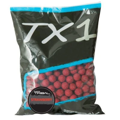 Image of Shimano Tx1 Strawberry Boilie 15mm, 1kg Boilies