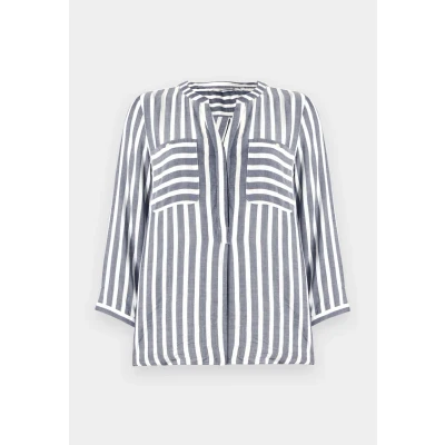 Image of TOM Tailor Striped Blouse, Women&#039;s, Size: 8, Offwhite/navy