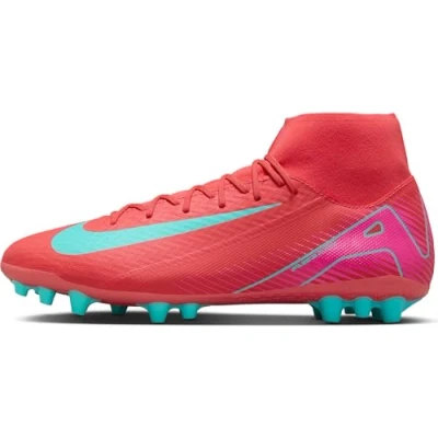 Image of Nike Performance ZM 10 Academy AG Moulded stud football boots, Size: 8, Ember glow/aurora green Textile/synthetics