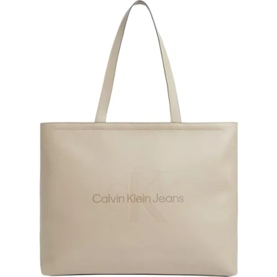 Image of Calvin Klein Jeans Sculpted SLIM Tote MONO bag, Women&#039;s, Size: One Size, Crockery