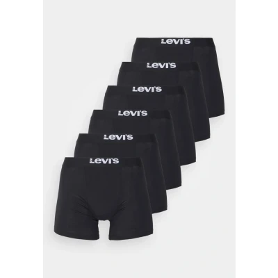 Image of Levi&#039;s Men&#039;s Solid Basic Boxers (6 Pack) Underwear (Pack of 6), New Black, XXL