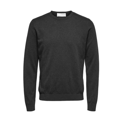 Image of Selected Homme Slhberg CREW NECK Jumper, Men&#039;s, Size: Medium, Antracit/melange