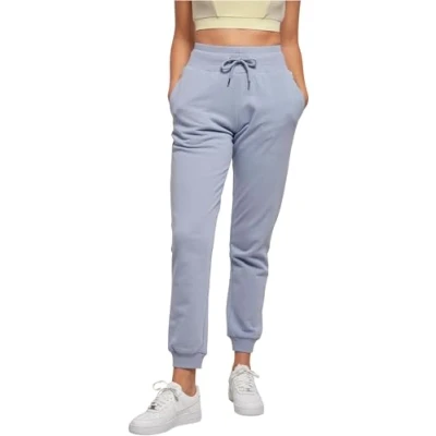 Image of Urban Classics Ladies Organic HIGH Waist Sweat Pants Tracksuit bottoms, Women&#039;s, Size: 5XL, Violablue