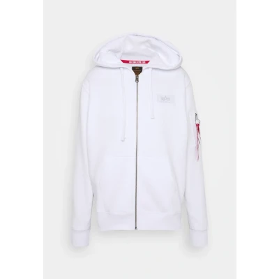 Image of Alpha Industries ZIP Hoody Zipup sweatshirt, Men&#039;s, Size: Small, White